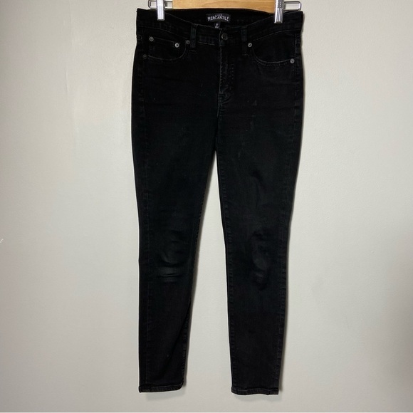 J. Crew 8" midrise black skinny jean in signature stretch in size 27 Item J5498 - Picture 2 of 5